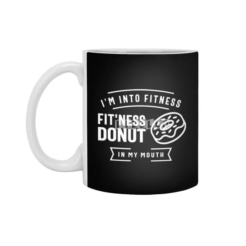 I'm Into Fitness Fit'ness Donut In My Mouth Beyaz Kupa