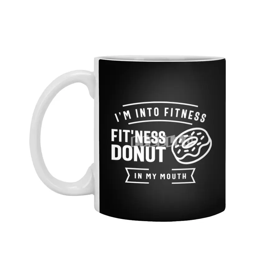 I'm Into Fitness Fit'ness Donut In My Mouth Beyaz Kupa