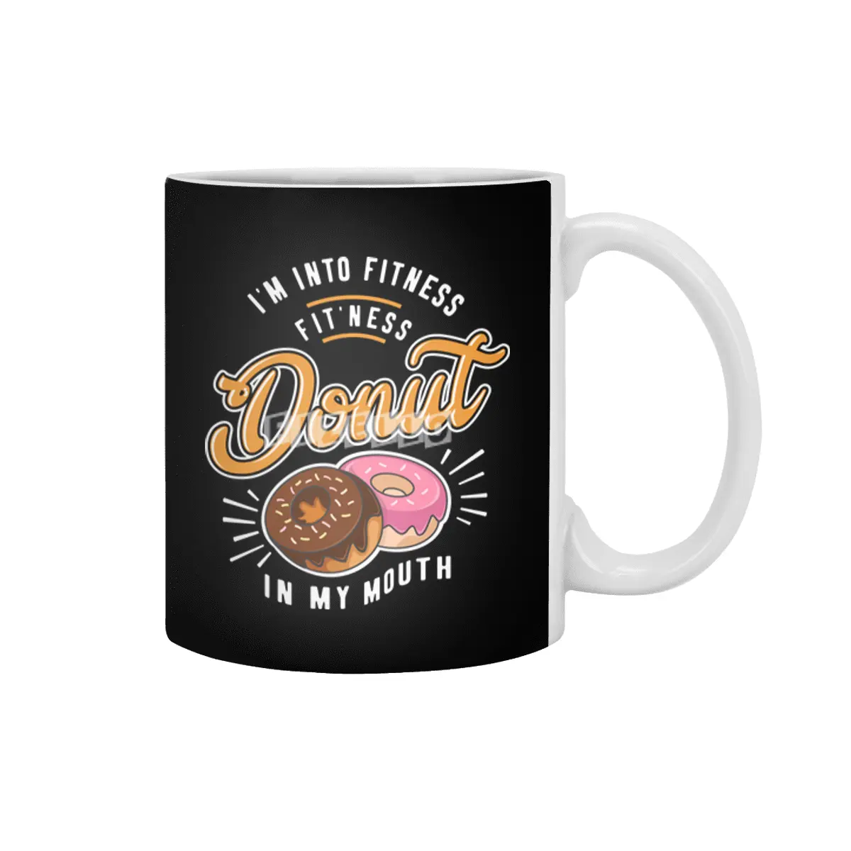 I'm Into Fitness Fit'ness Donut In My Mouth Beyaz Kupa