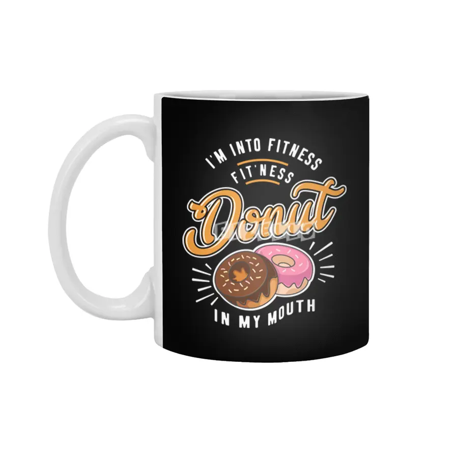I'm Into Fitness Fit'ness Donut In My Mouth Beyaz Kupa