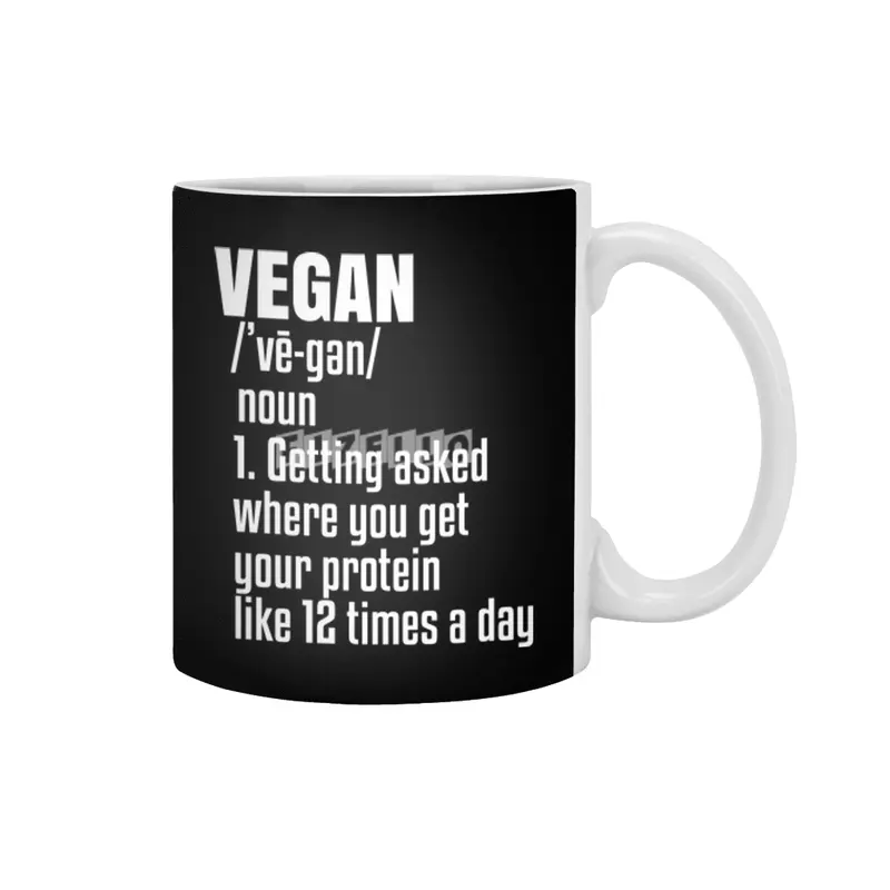 Vegan Gift Vegan Definition Go Veggie Tee Fitness Workout Beyaz Kupa
