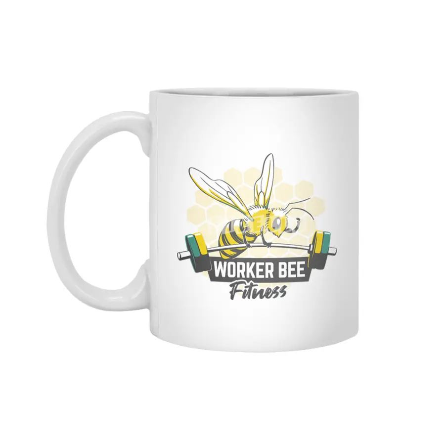 Worker Bee Fitness Honeycomb Beyaz Kupa