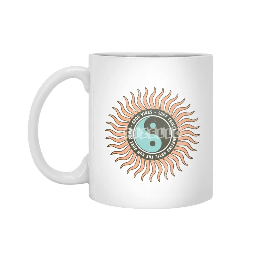 Surfing Design - Good Vibes - Surf Tribes Beyaz Kupa