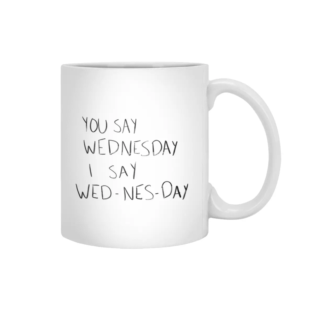 You Say Wednesday I Say Wed-nes-day Beyaz Kupa