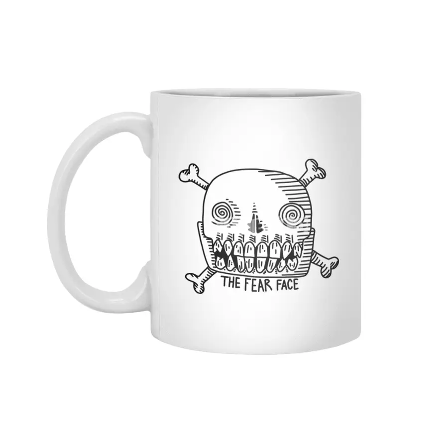 The Fear Face Skull Beyaz Kupa