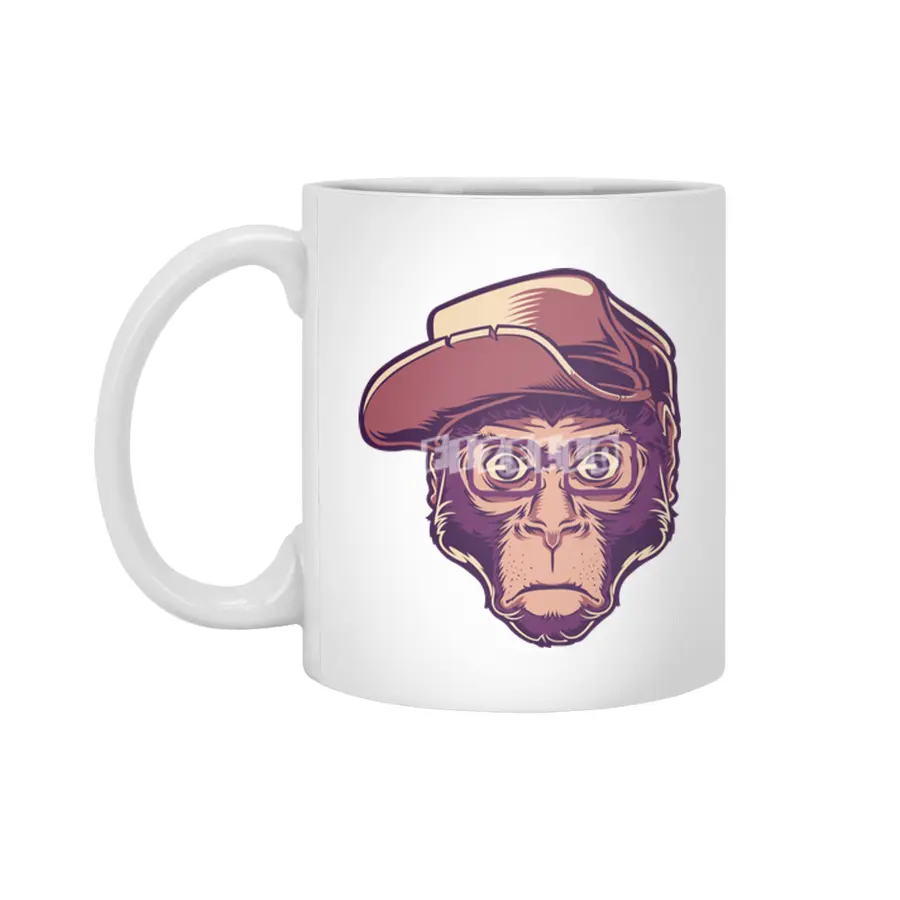Skater Hipster Chimp Beyaz Kupa