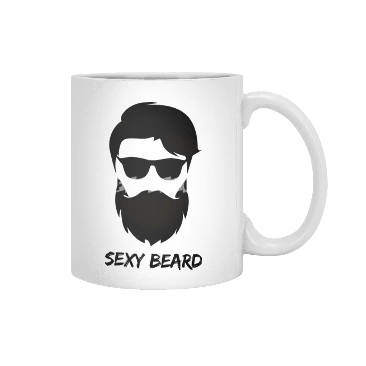Sexy beard Hipster face Beyaz Kupa