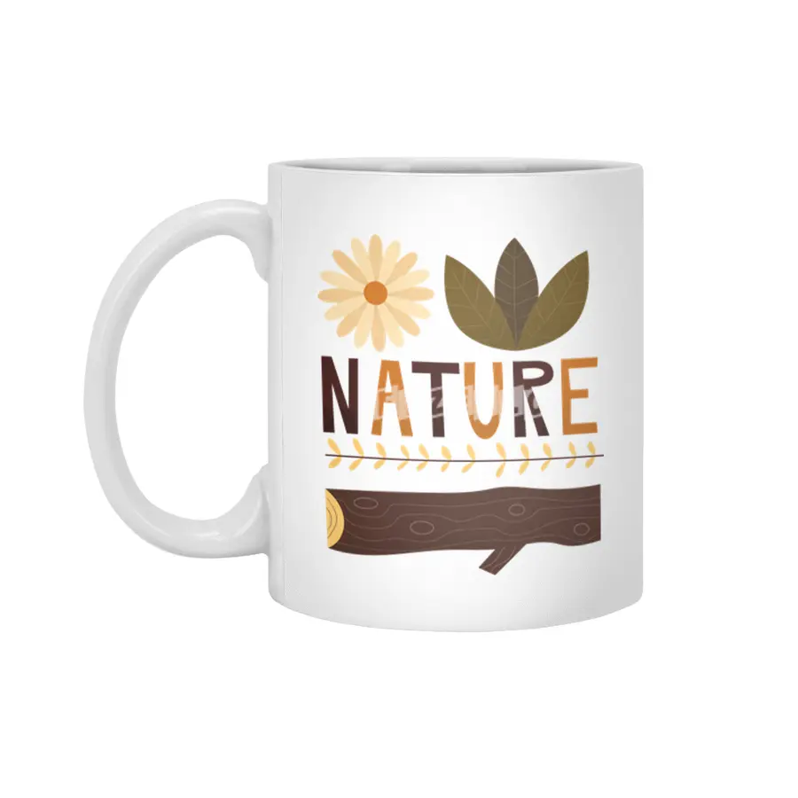 Outdoors Vintage Nature T-Shirt | Retro Camping Design Beyaz Kupa