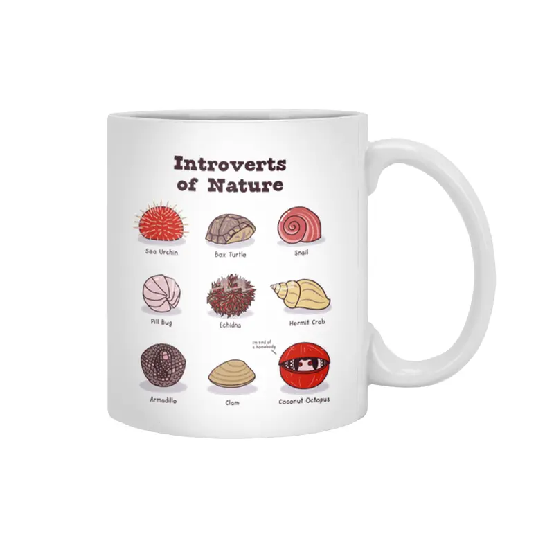 Introverts of Nature (Red/Gold) Beyaz Kupa