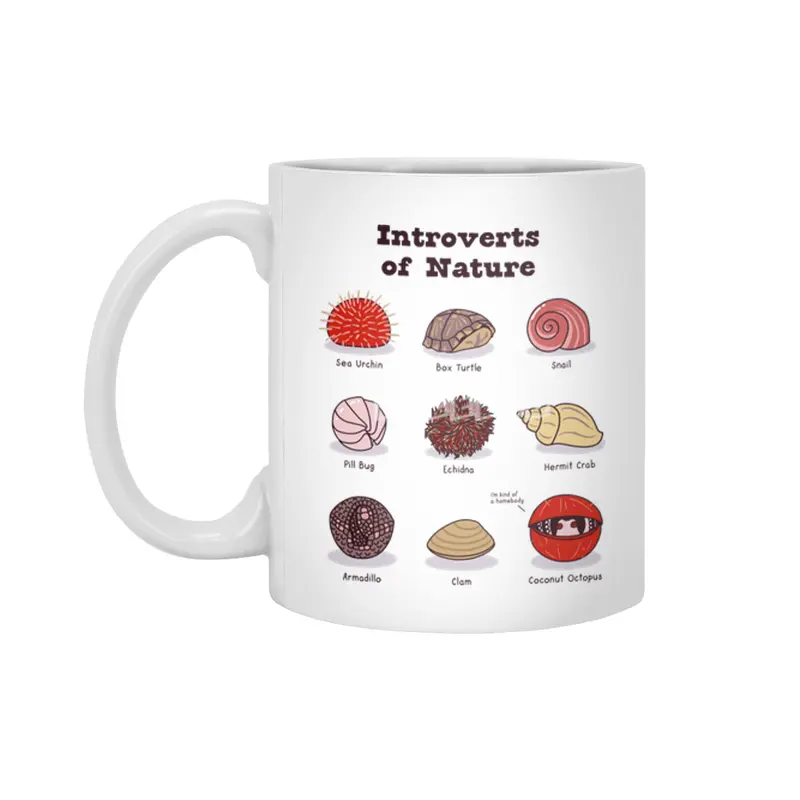 Introverts of Nature (Red/Gold) Beyaz Kupa