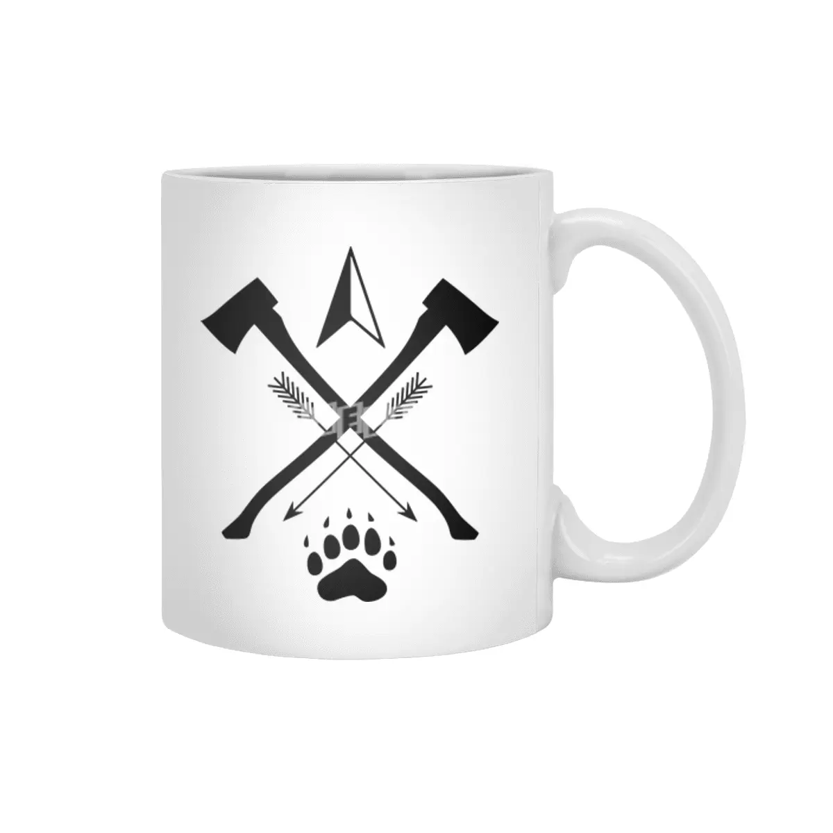 Two Wild Nature Axe (Black) Beyaz Kupa