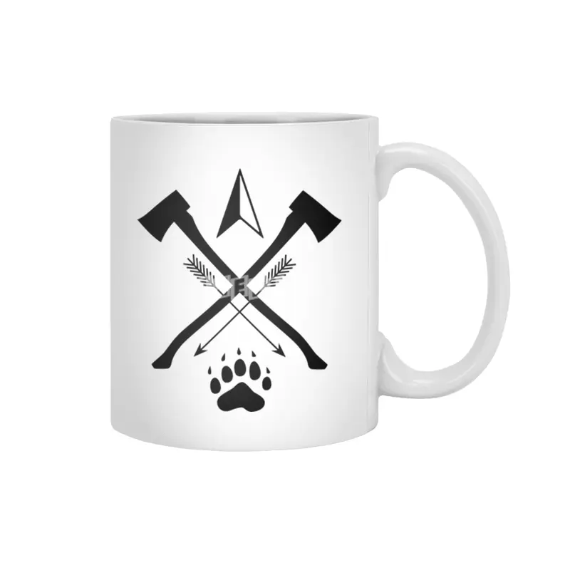 Two Wild Nature Axe (Black) Beyaz Kupa