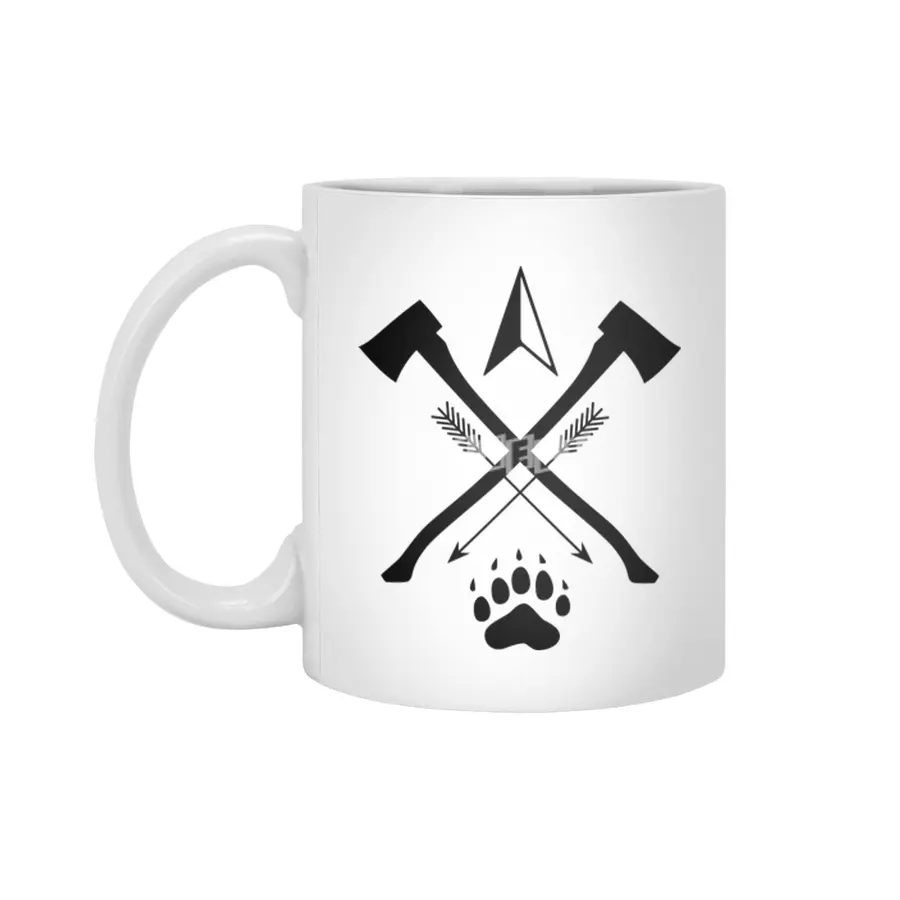 Two Wild Nature Axe (Black) Beyaz Kupa
