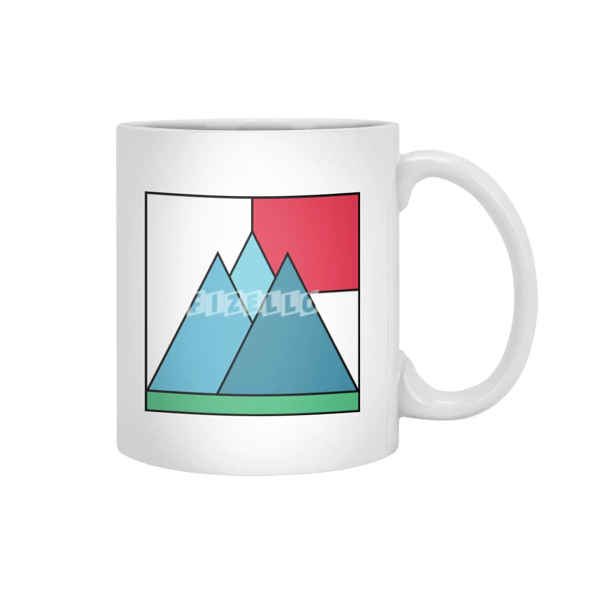 Simply mountains minimalistic nature design Beyaz Kupa