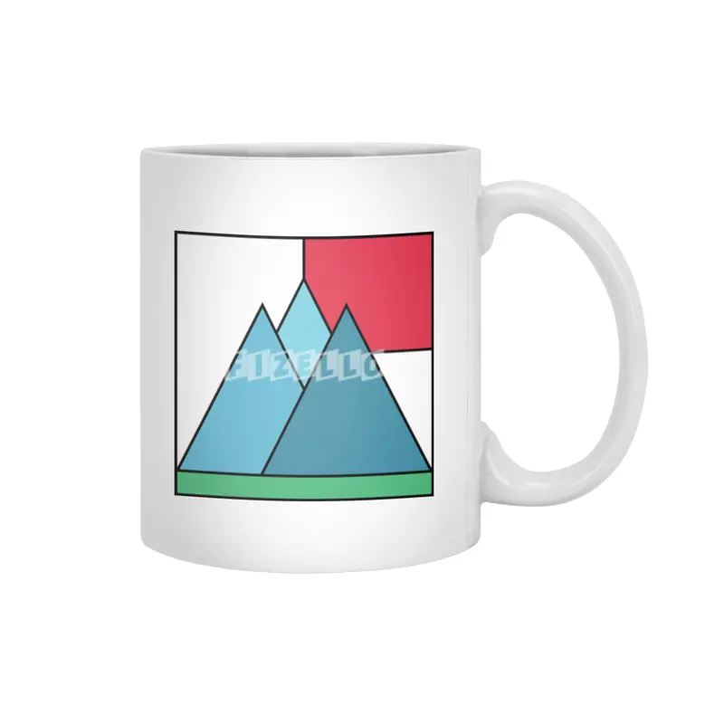 Simply mountains minimalistic nature design Beyaz Kupa