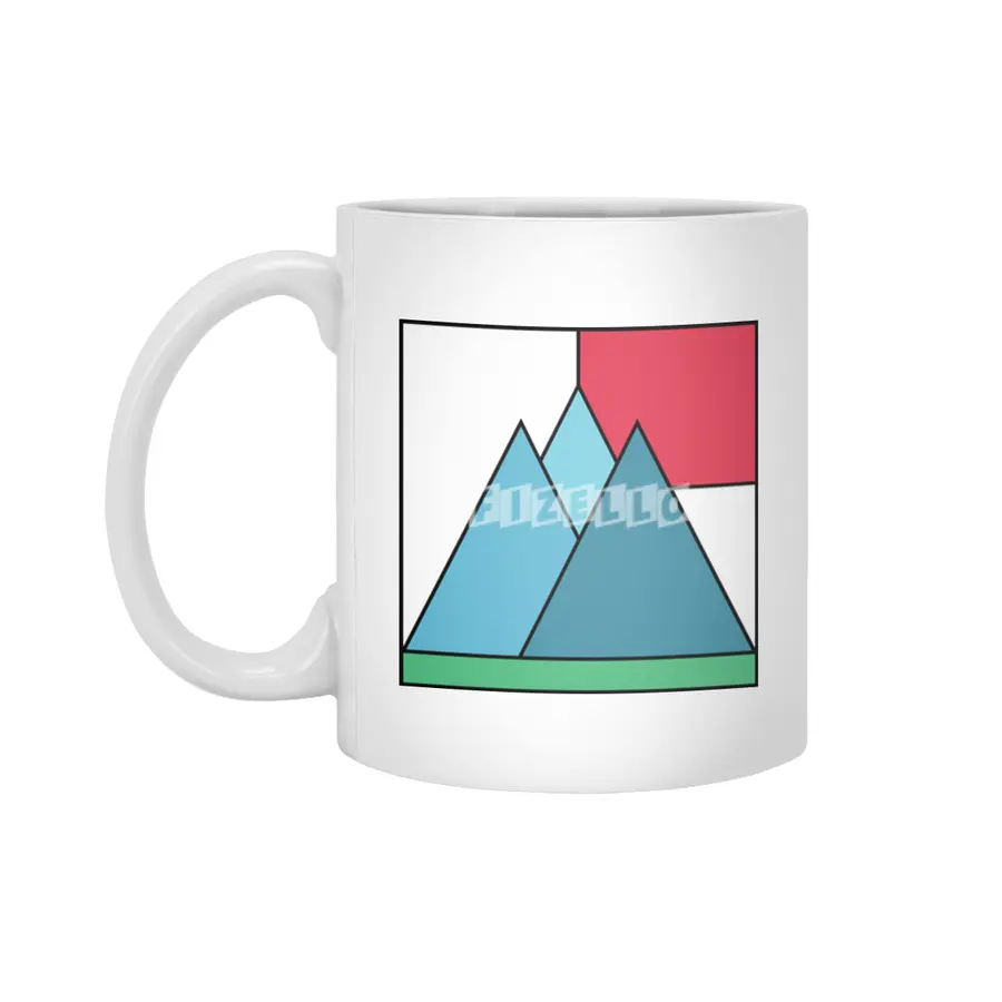 Simply mountains minimalistic nature design Beyaz Kupa