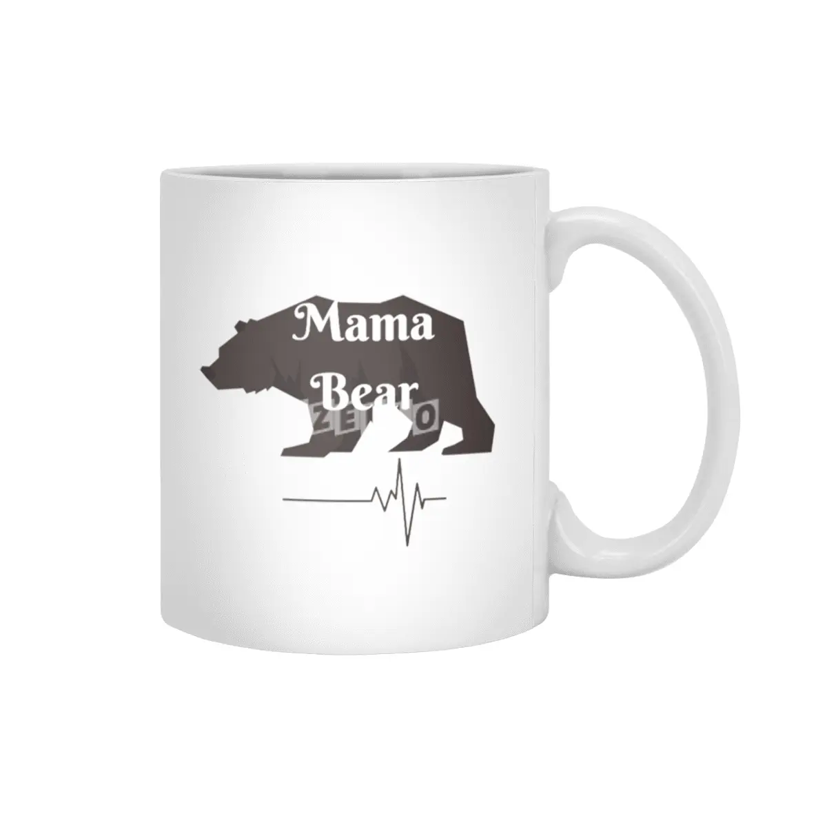 Mama Bear Shirt, Mama Bear Tshirt, Momma Bear, Mama Bear Gift, Animal Nature Lover  Beyaz Kupa