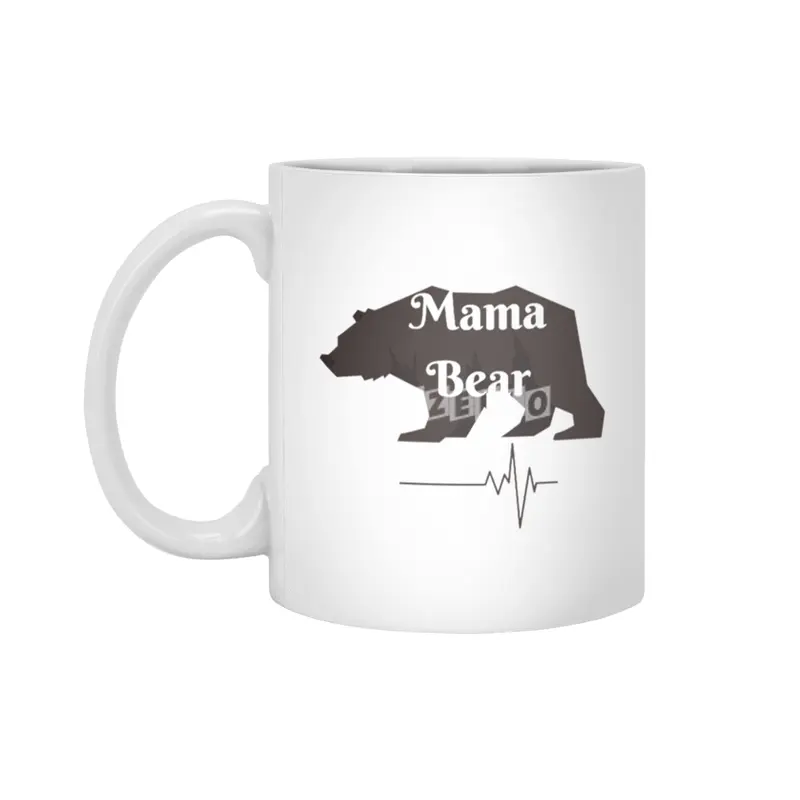 Mama Bear Shirt, Mama Bear Tshirt, Momma Bear, Mama Bear Gift, Animal Nature Lover  Beyaz Kupa