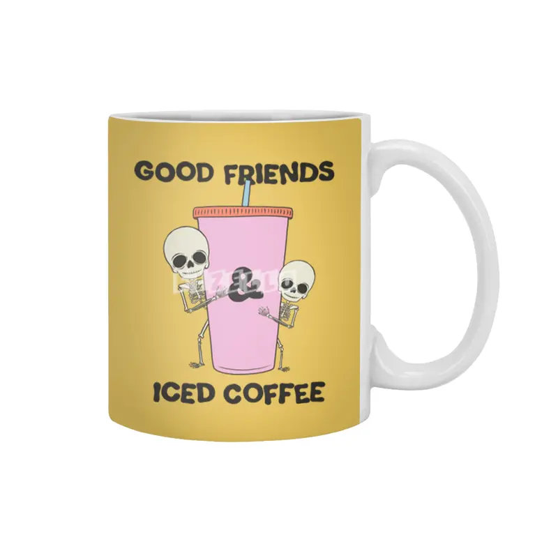 Good Friends & Iced Coffee Beyaz Kupa