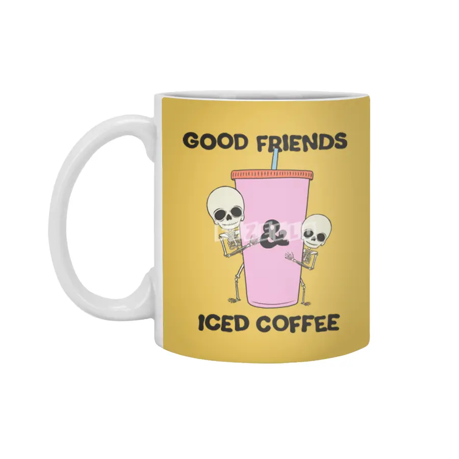 Good Friends & Iced Coffee Beyaz Kupa