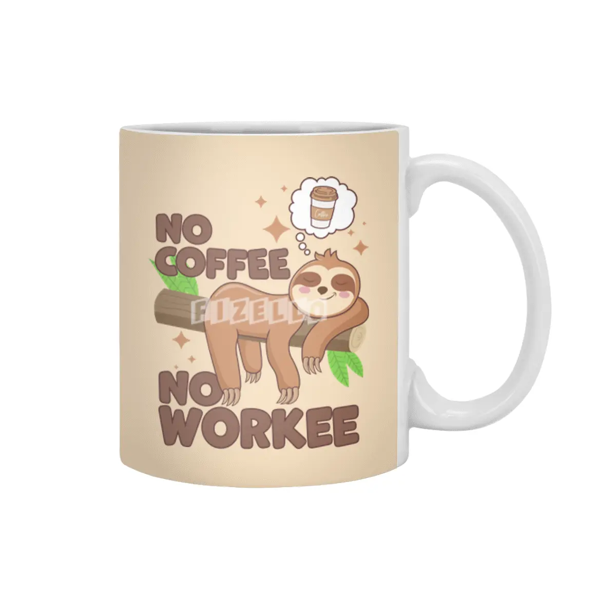 No Coffee No Workee Beyaz Kupa