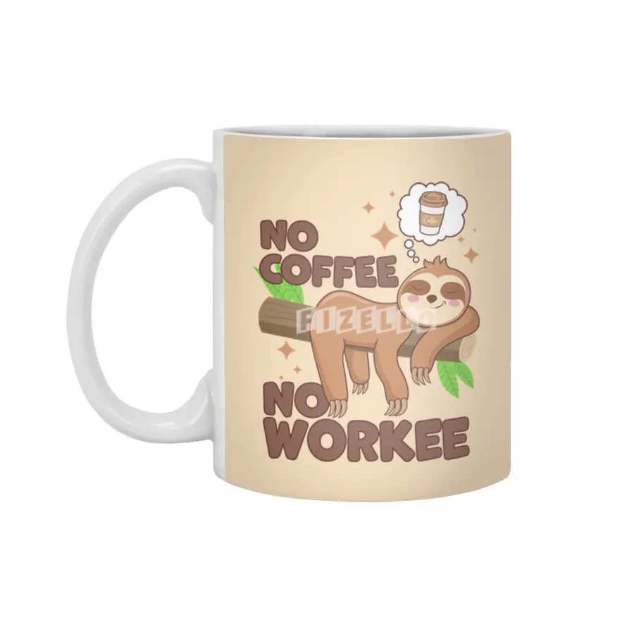 No Coffee No Workee Beyaz Kupa