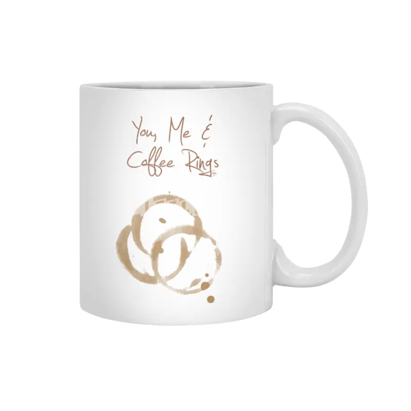 You, Me, & Coffee Rings Beyaz Kupa