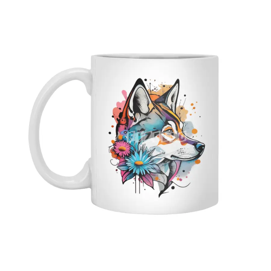 Charming Watercolor Dog Design for Dog Lovers Beyaz Kupa