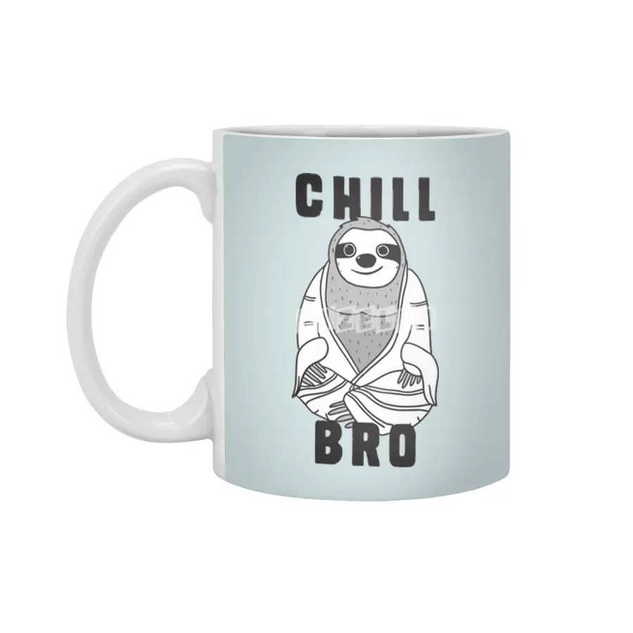 Chill Bro - smooth, lazy Buddha sloth Beyaz Kupa