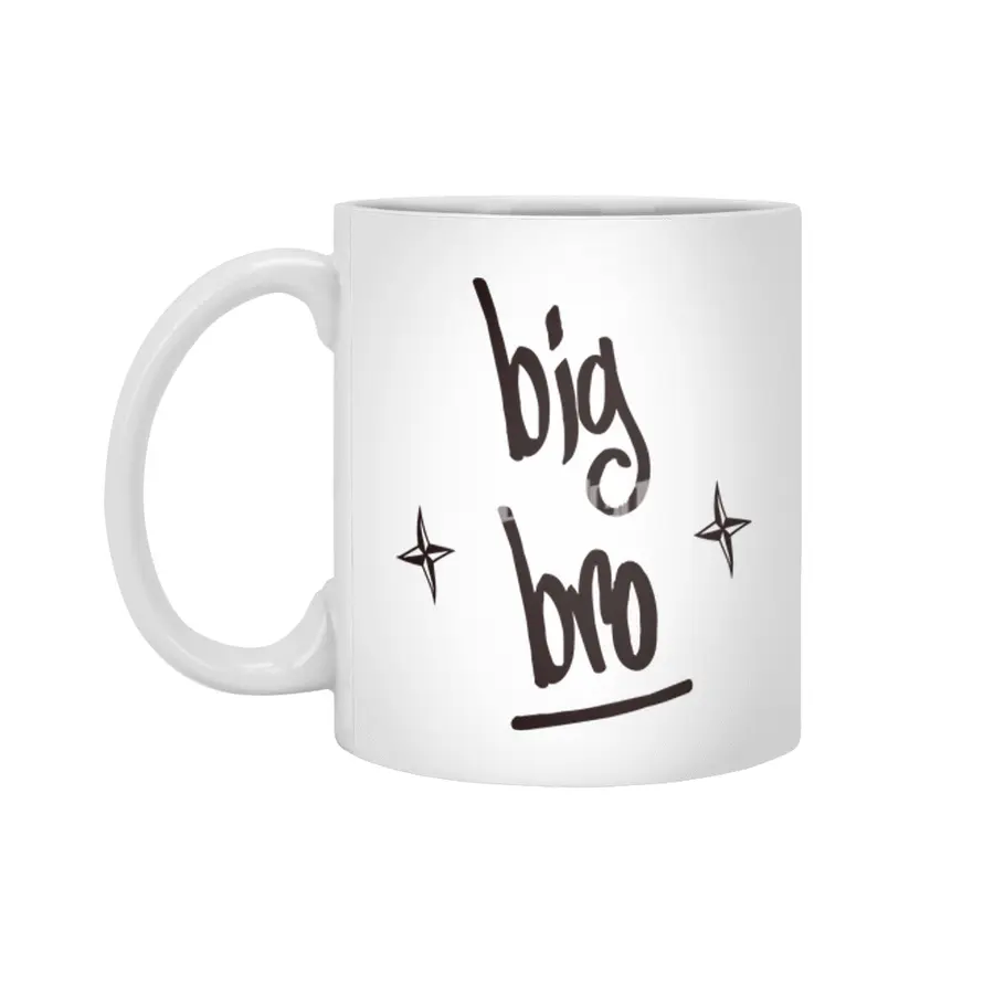 Kids Big brother t shirt big bro tee graphic tee gift newborn kid Beyaz Kupa