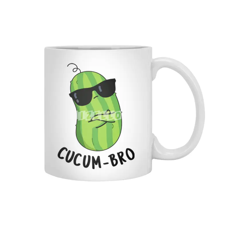 Cucum-bro Funny Cucumber Bro Pun Beyaz Kupa