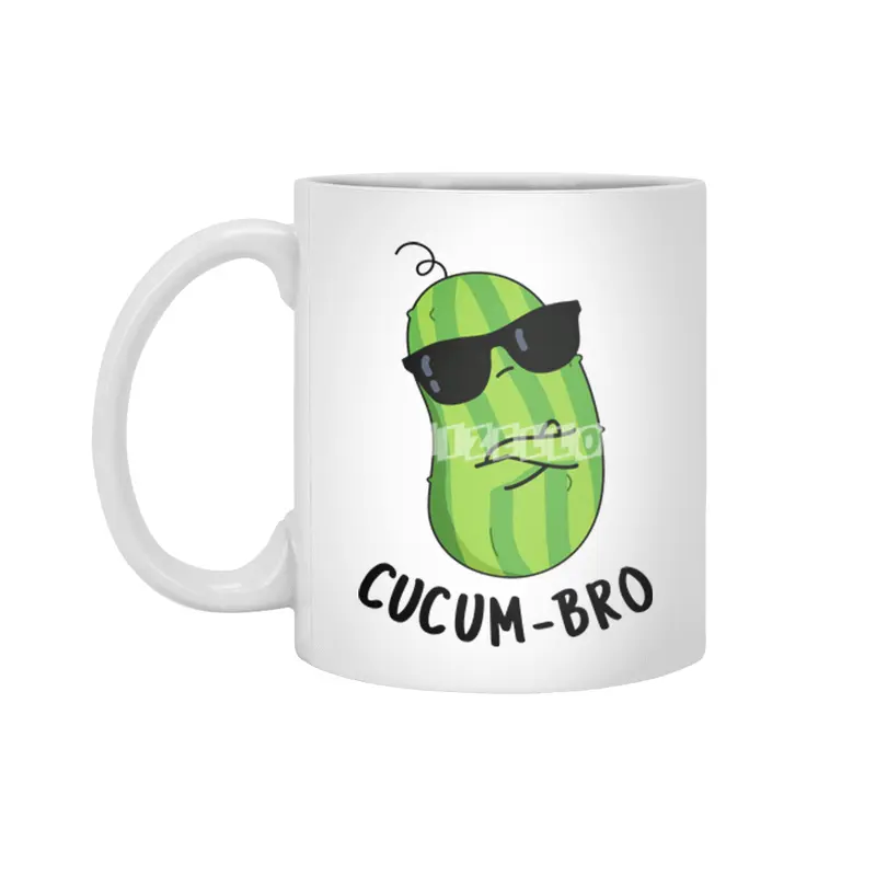 Cucum-bro Funny Cucumber Bro Pun Beyaz Kupa