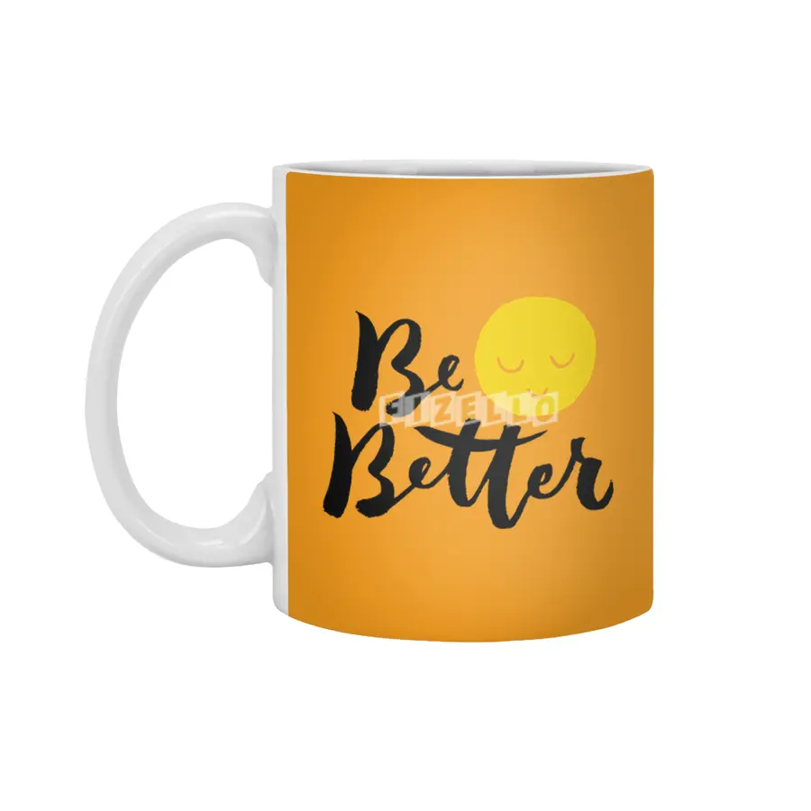 Be Better - Brush lettering design Beyaz Kupa