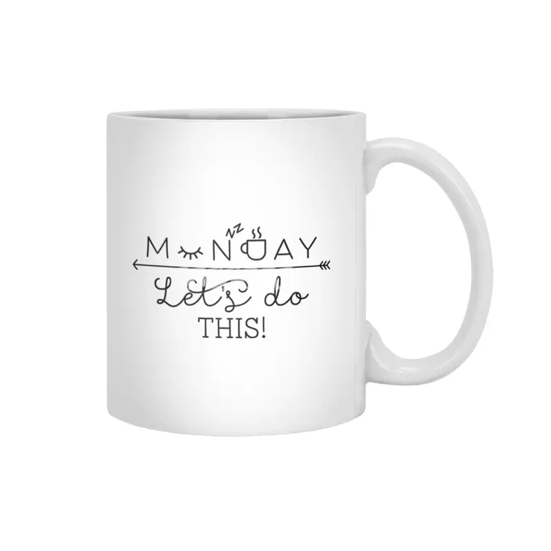 Have A Tired Cup Of Coffee On Monday And Master It Beyaz Kupa