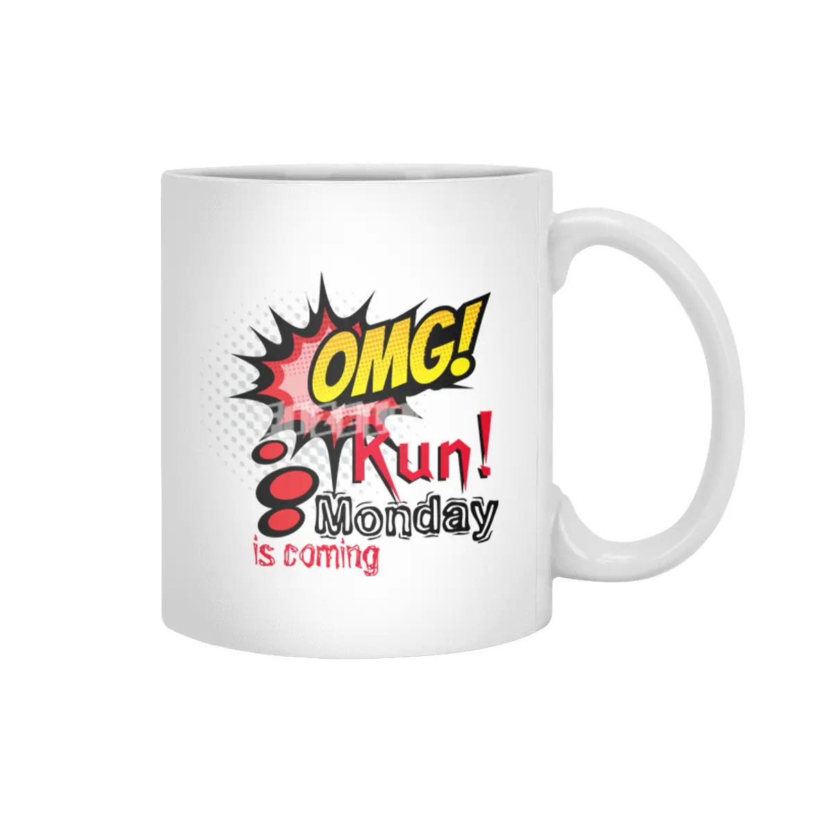 OMG Run! Monday is coming Beyaz Kupa