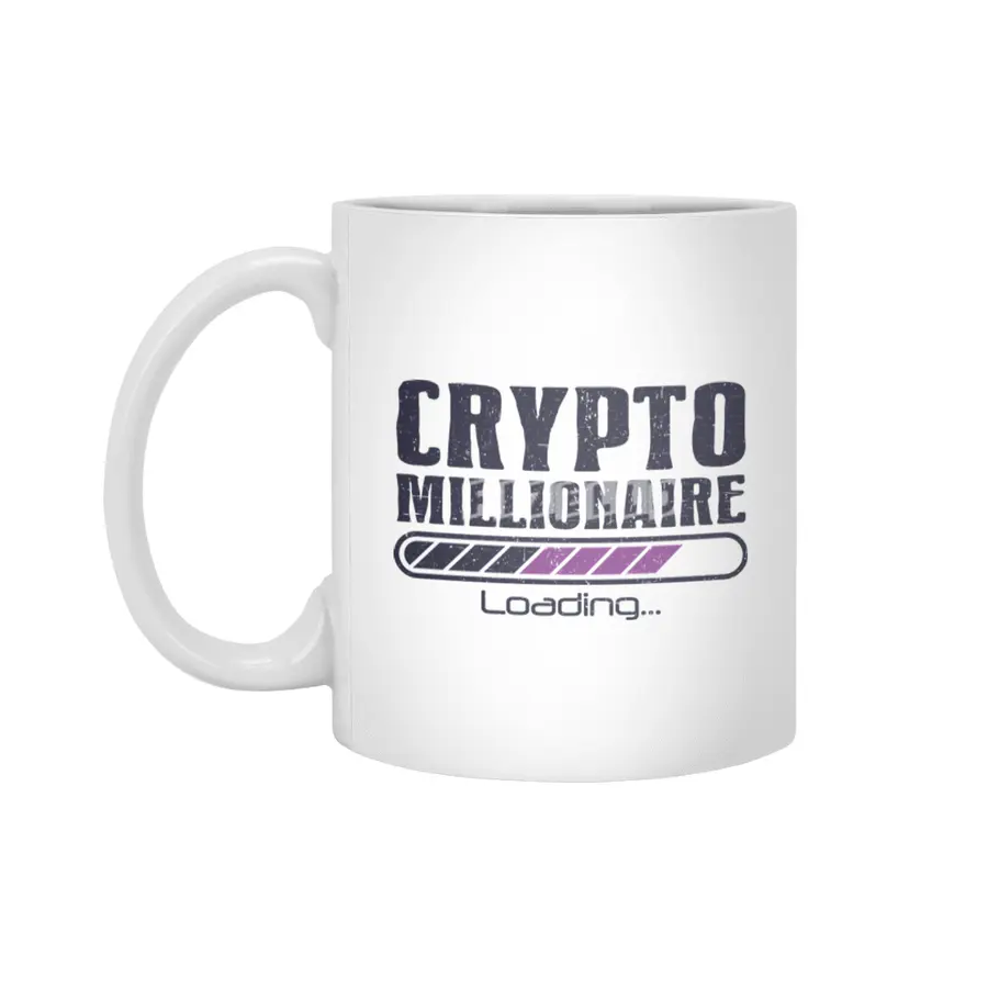 Crypto Millionaire Funny Bitcoin Crypto Beyaz Kupa
