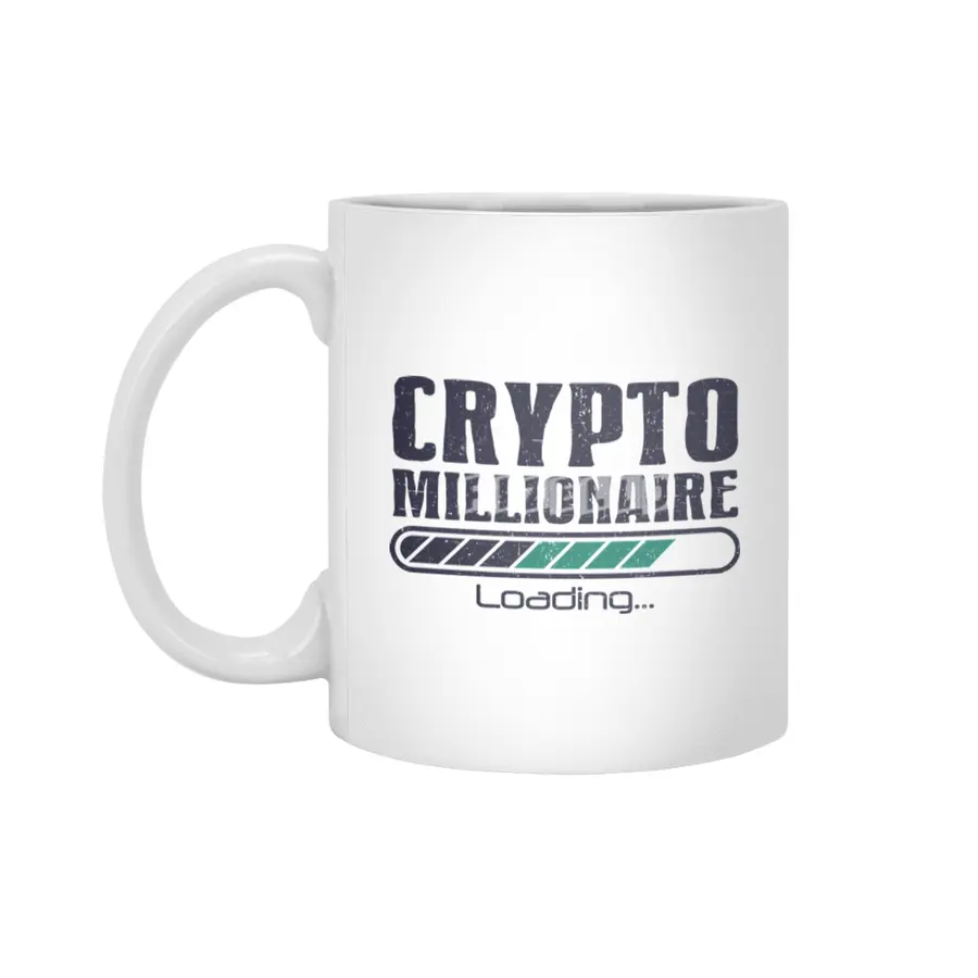 Crypto Millionaire Funny Bitcoin Crypto Beyaz Kupa