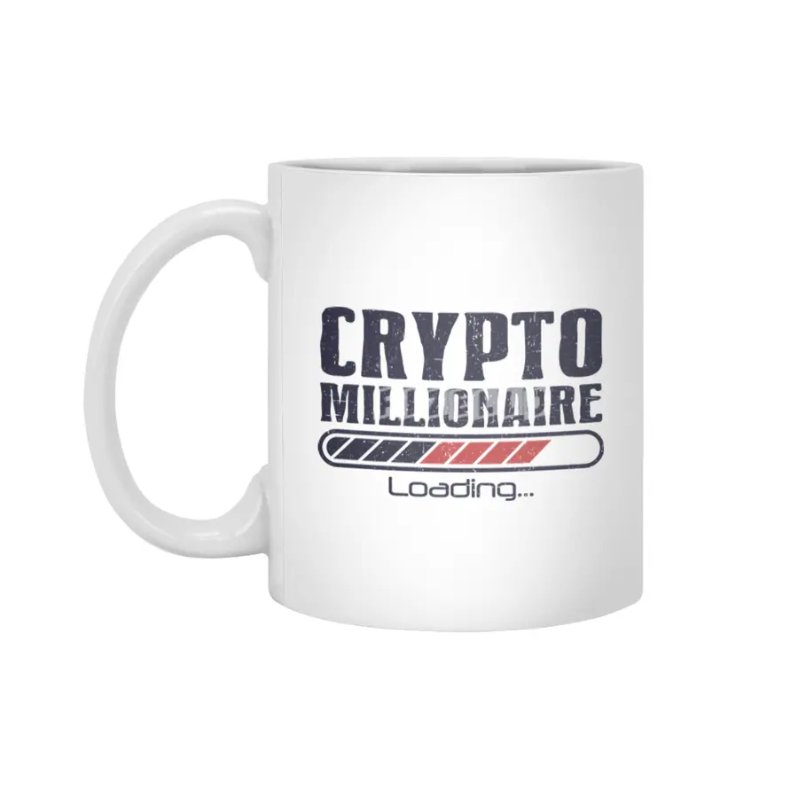 Crypto Millionaire Funny Bitcoin Crypto Beyaz Kupa