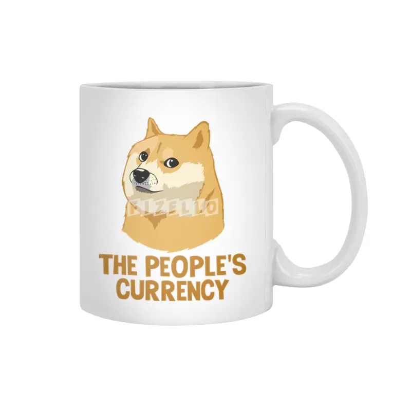 Dogecoin The People Currency Funny Crypto Beyaz Kupa