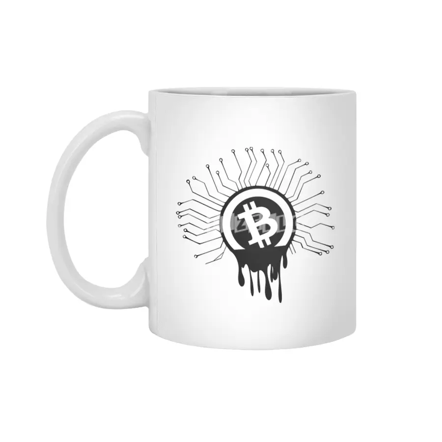 Bitcoin Cryptocurrency Millionaire vintage T-Shirt melting currency summer featured products Beyaz Kupa