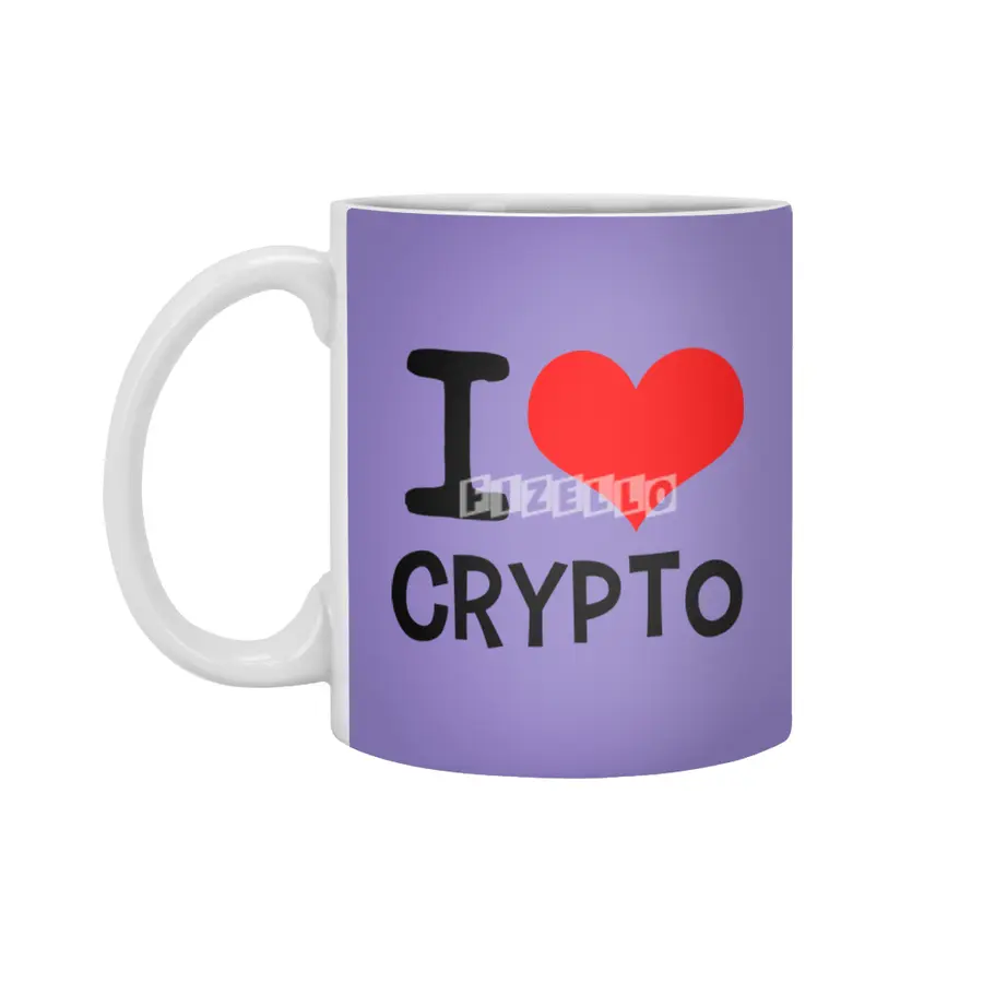 I Love Crypto Currency Beyaz Kupa