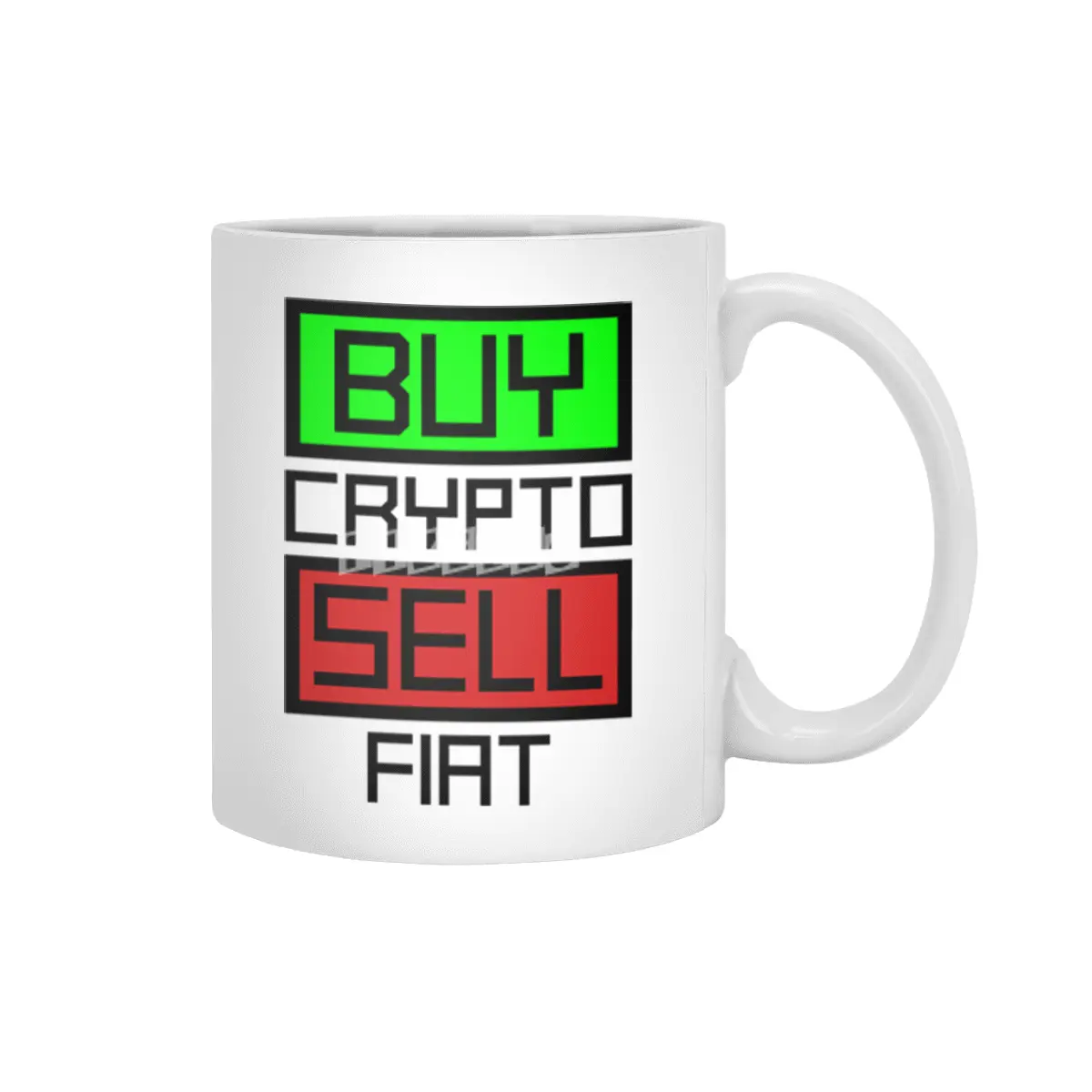 Buy Crypto Sell Fiat Buttons Beyaz Kupa