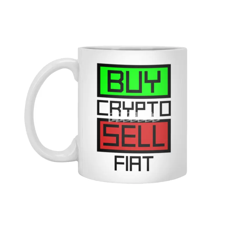 Buy Crypto Sell Fiat Buttons Beyaz Kupa