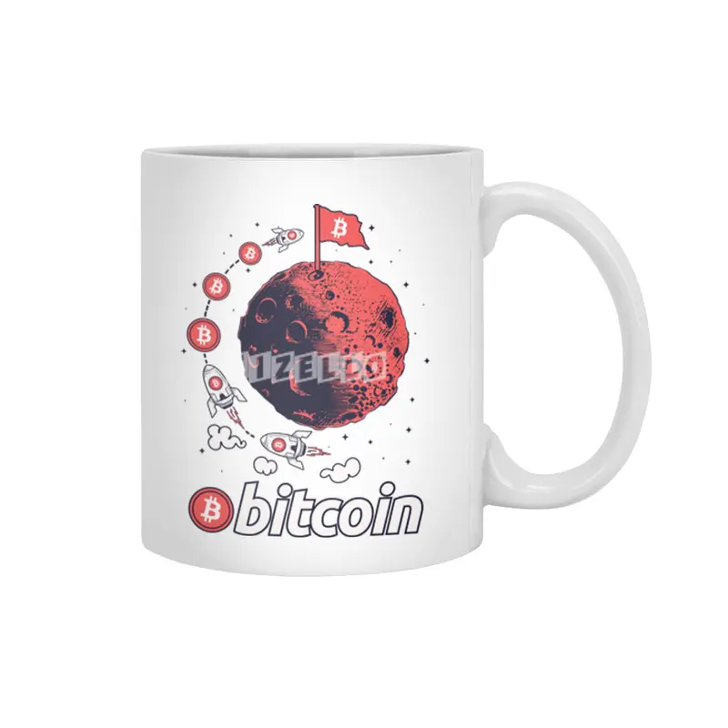 Bitcoin To The Moon Crypto Cryptocurrency Beyaz Kupa