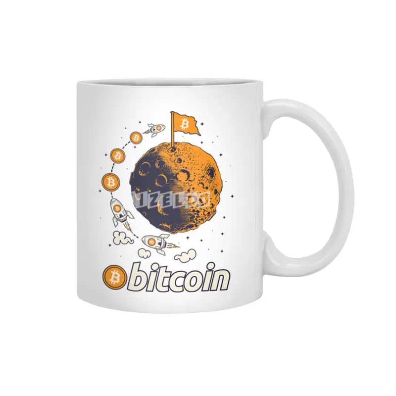 Bitcoin To The Moon Crypto Cryptocurrency Beyaz Kupa