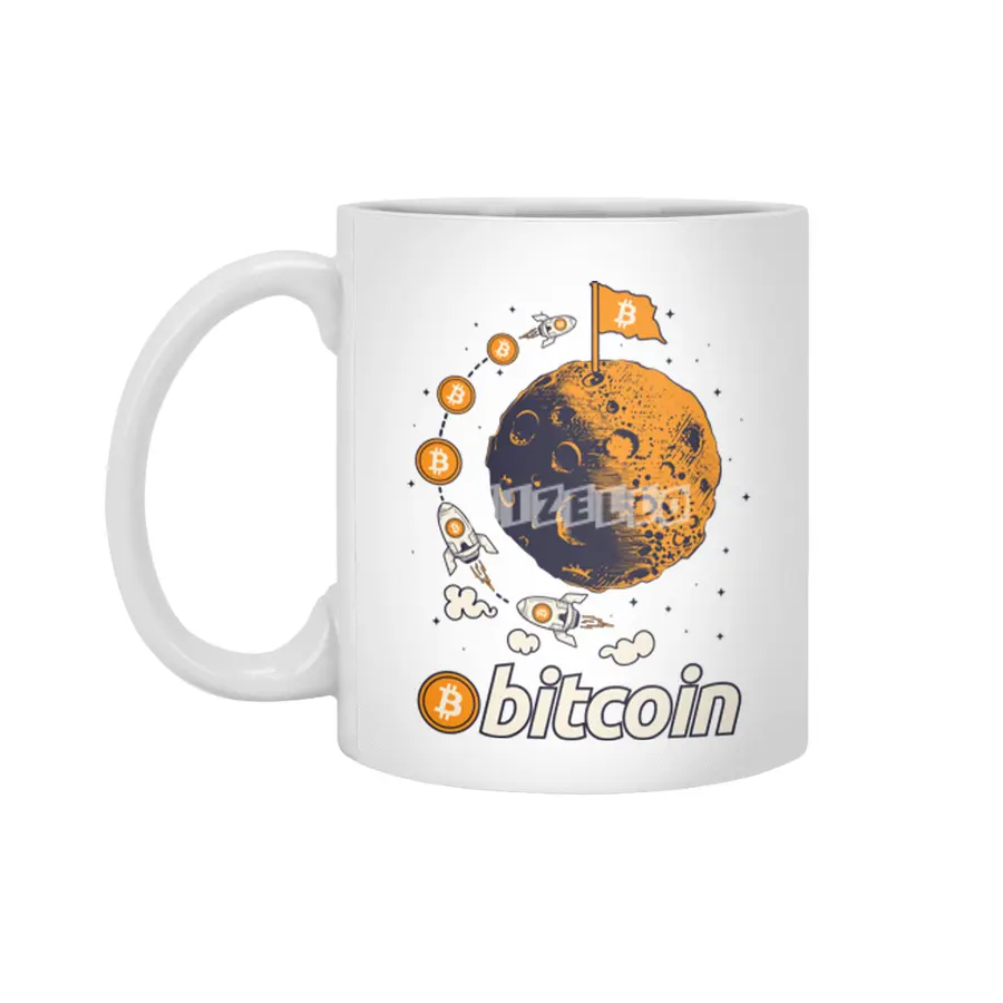 Bitcoin To The Moon Crypto Cryptocurrency Beyaz Kupa