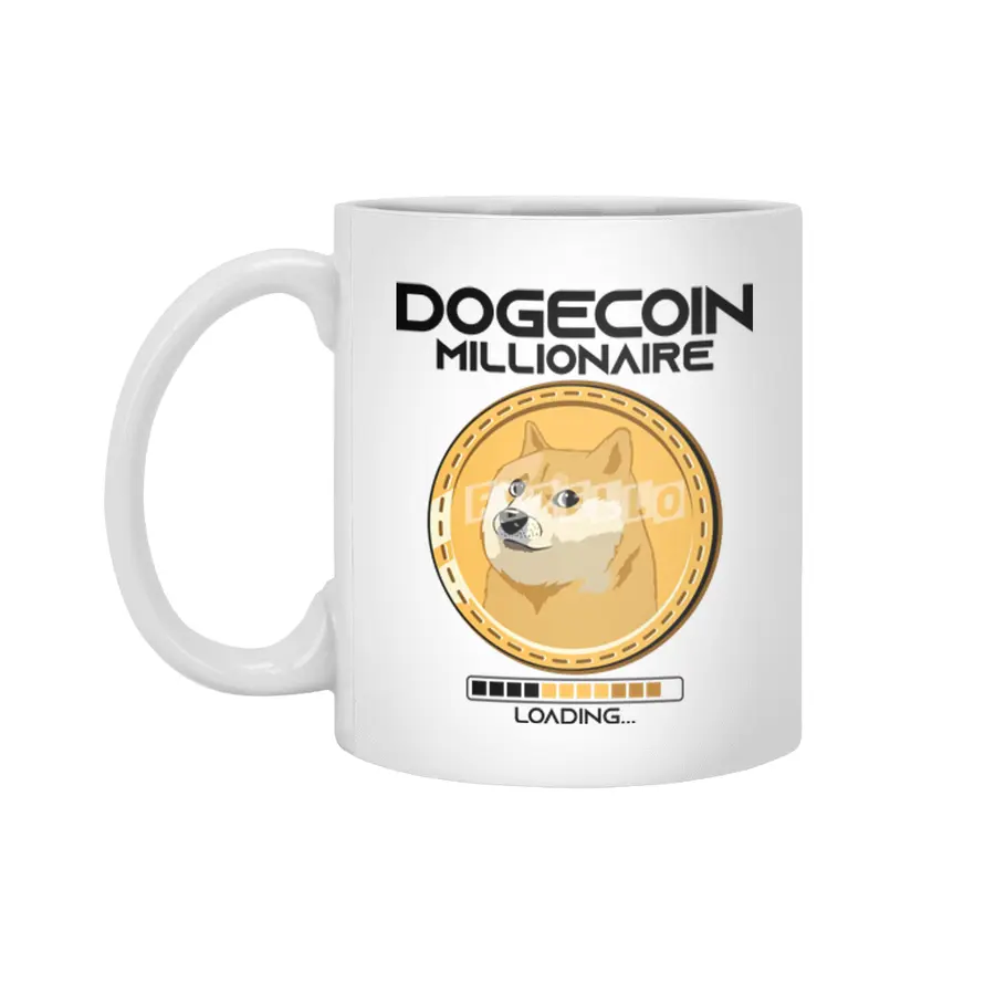 Dogecoin Millionaire Funny Crypto Cryptocurrency Beyaz Kupa