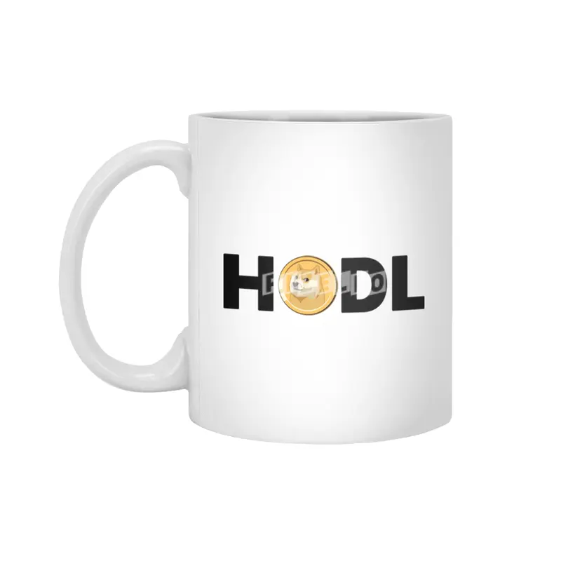 HOLD Dogecoin Funny Doge Crypto Cryptocurrency Beyaz Kupa