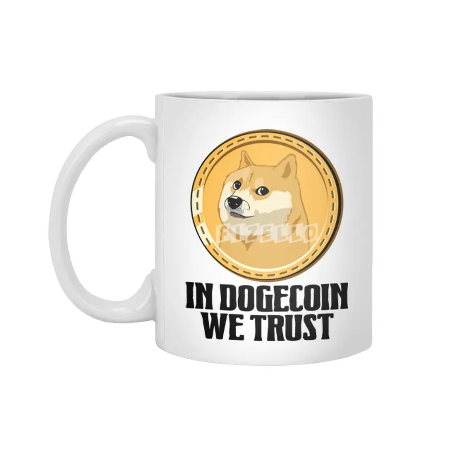 In Dogecoin We Trust Funny Crypto Cryptocurrency Beyaz Kupa