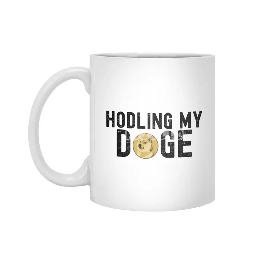 Dogecoin Hodl - Crypto Shirt Beyaz Kupa